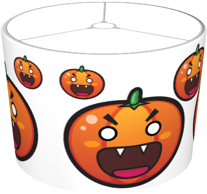 Evil Pumpkin Lampshade - Cartoon (674x516), Png Download