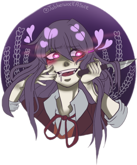 Dokidokiliteratureclub Yuri Anime Ddlc Freetoedit Knife - Doki Doki Yuri (447x537), Png Download