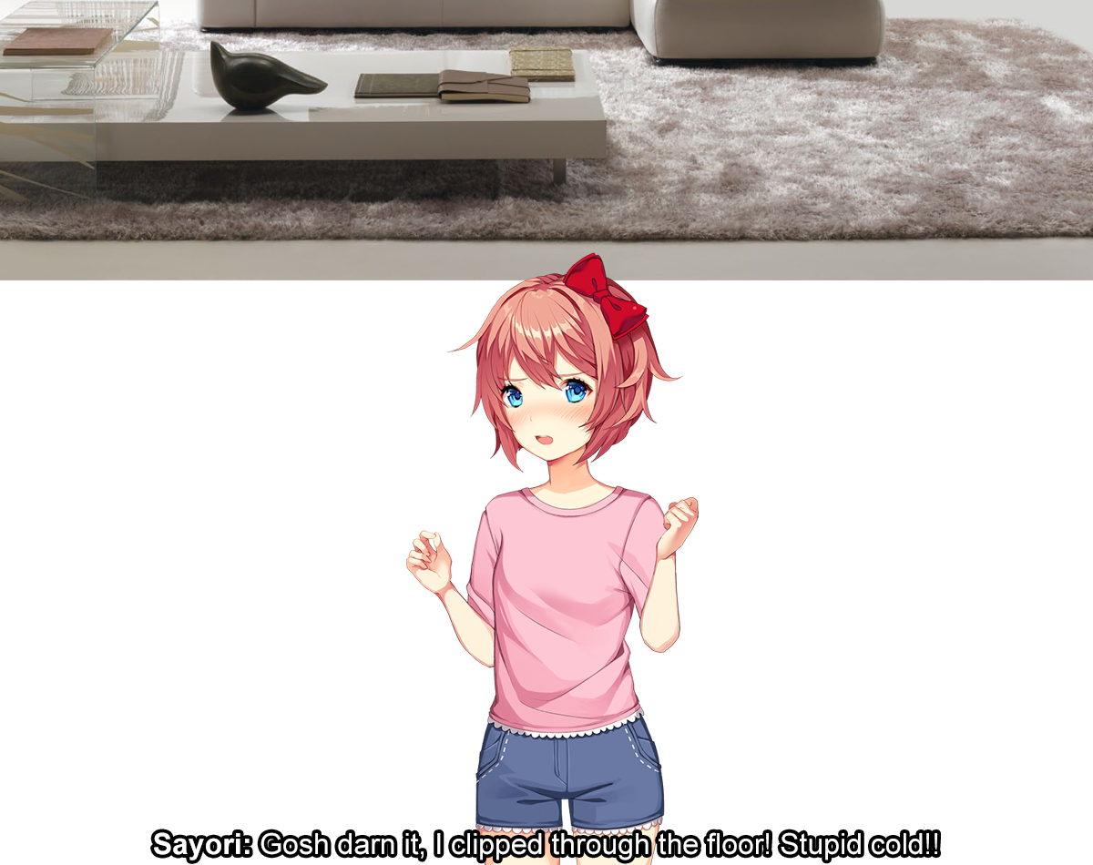 #doki Doki Literature Club #ddlc #monika Ddlc #sayori - Modern Living Room Furniture (1200x950), Png Download