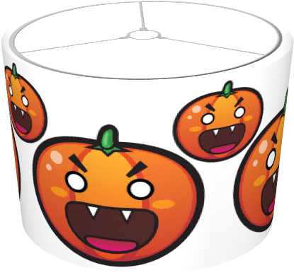 Evil Pumpkin Lampshade - Cartoon (674x516), Png Download