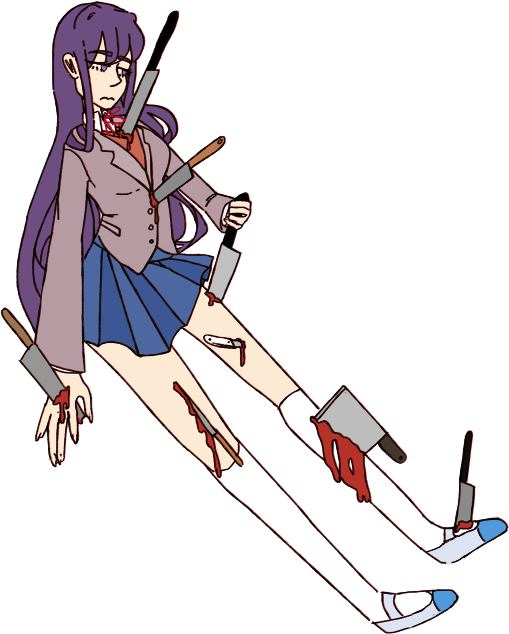 Yuri Doki Doki Literature Club Tw - Cartoon (1280x1280), Png Download