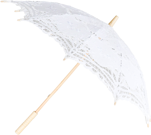 White Vintage Lace Parasol - Umbrella Vintage Png (504x726), Png Download