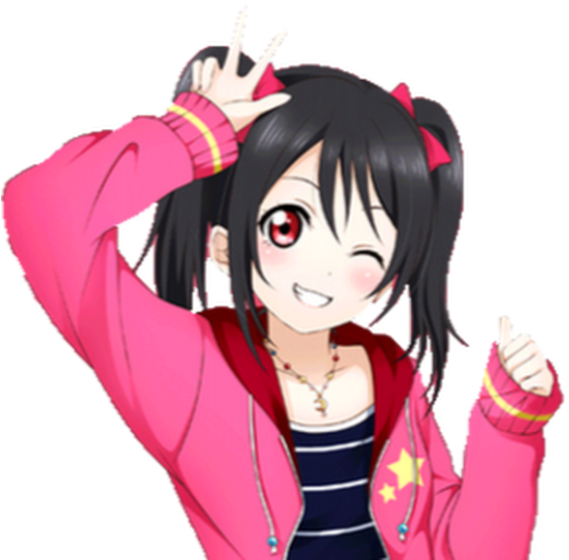 Nico Nico Nii <3 - Nico Yazawa Love Live Cards (530x532), Png Download