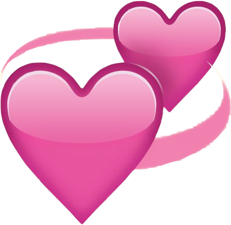 Heart Emoji Pink Girly Tumblr Iphone Photography Decora - Heart Emoji Png Heart Stickers (452x441), Png Download