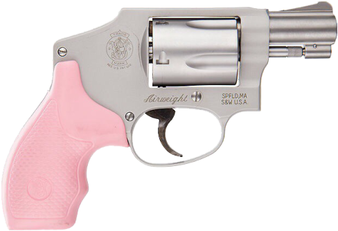 Girly Weapons - Smith And Wesson Pink Handle (500x372), Png Download