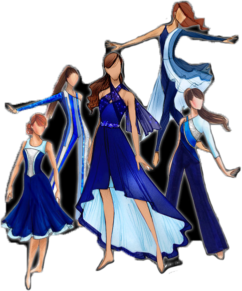 Home Img4 - Color Guard Costume Drawings (500x587), Png Download