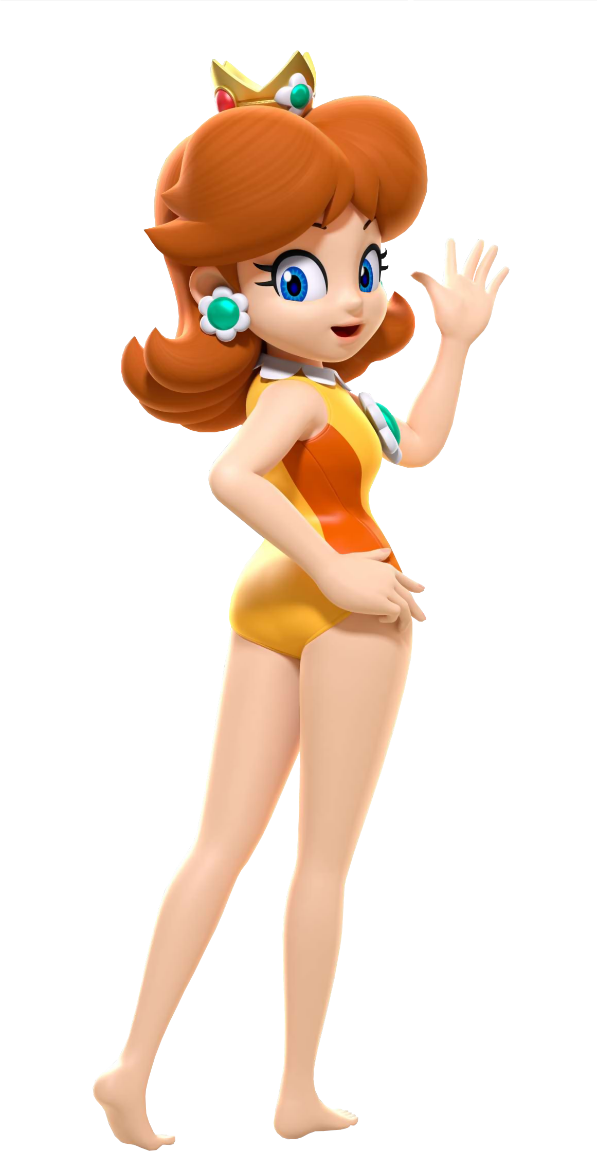 Daisy Rio2016 - Daisy Mario And Sonic (1160x2313), Png Download