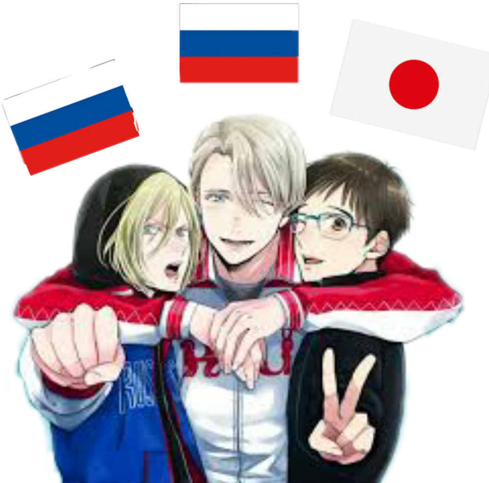 Yuri Onice Yurionice Yuri Yurikatsuki Victor Viktor - Victor Yuri And Yurio (1024x1024), Png Download