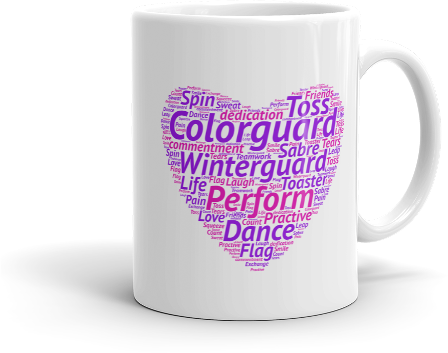Color Guard Heart Cloud Mug - Hindi Zidni Ilma Ilma Name Meaning (1000x1000), Png Download