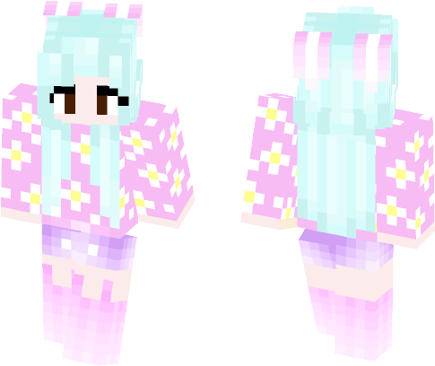 Kawaii Bunny Girl = W = - Skin Minecraft Izumi Sagiri (584x497), Png Download