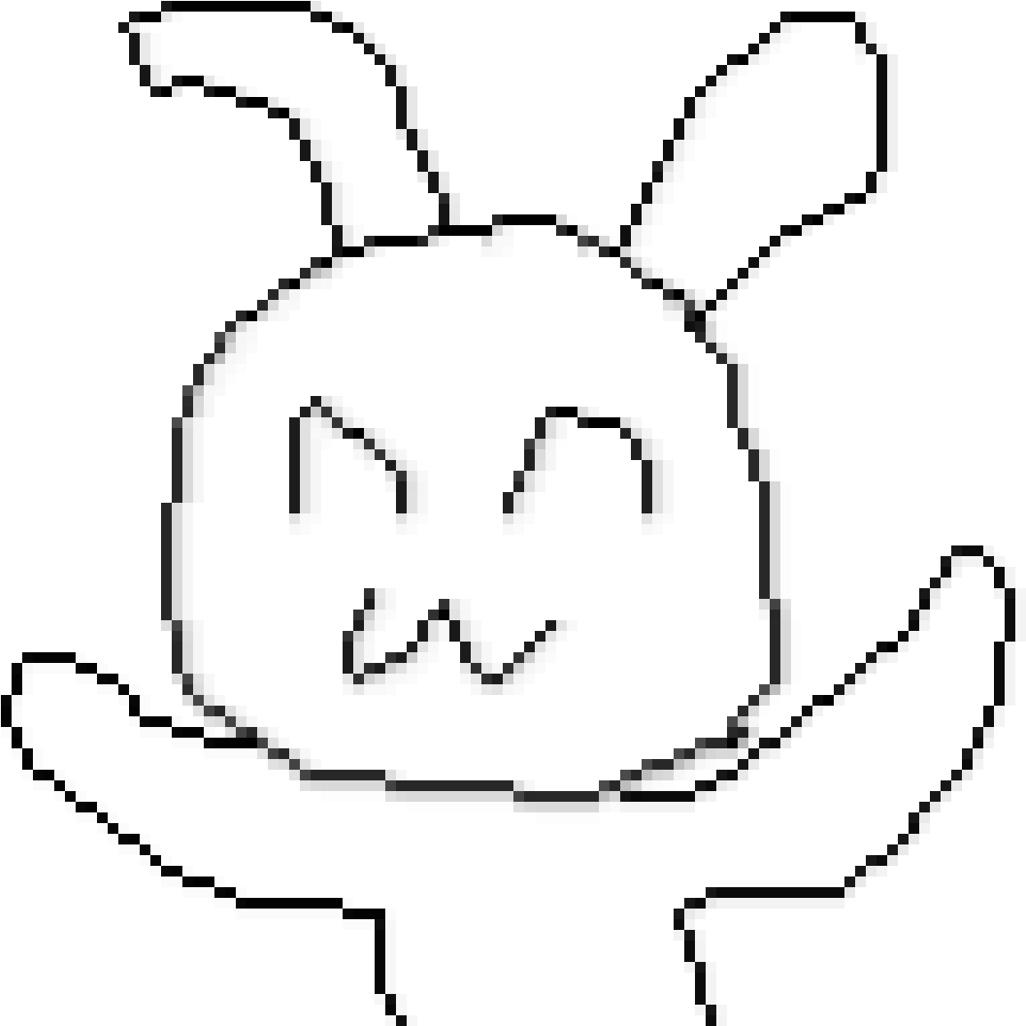 Kawaii Bunny By Imitator - Portable Network Graphics (1200x1200), Png Download