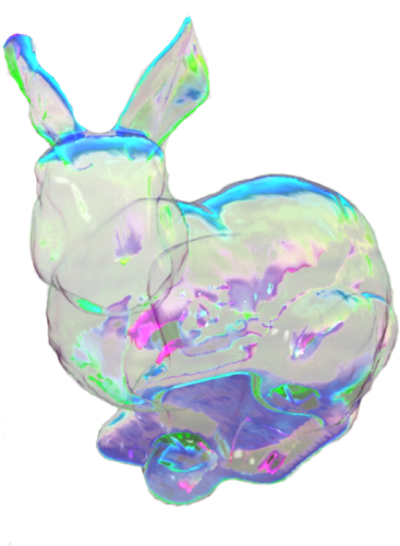 Cute Mine Kawaii Bunny Bubble Transparent Transparent - Rabbit (500x500), Png Download