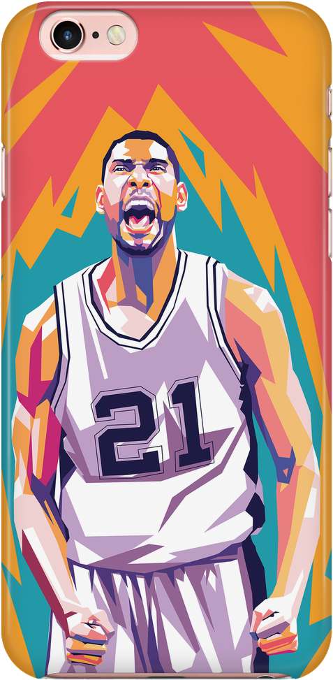 Tim Duncan Pop Art Phone Case - Art (1024x1024), Png Download