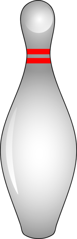 Bowling Pin Pino De Boliche - Bowling Pin .png (256x793), Png Download