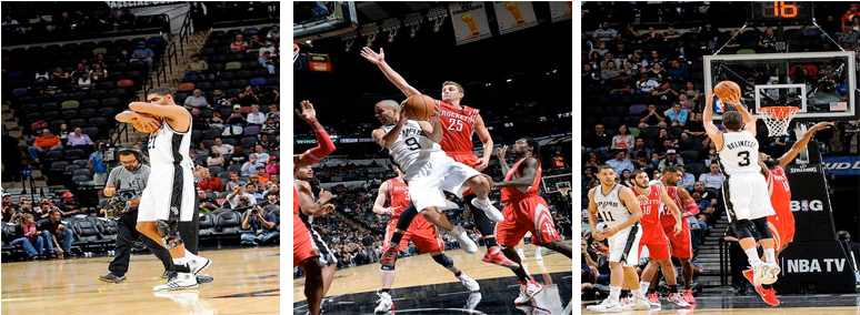 Tim Duncan, Tony Parker, Marco Bellininni (800x300), Png Download