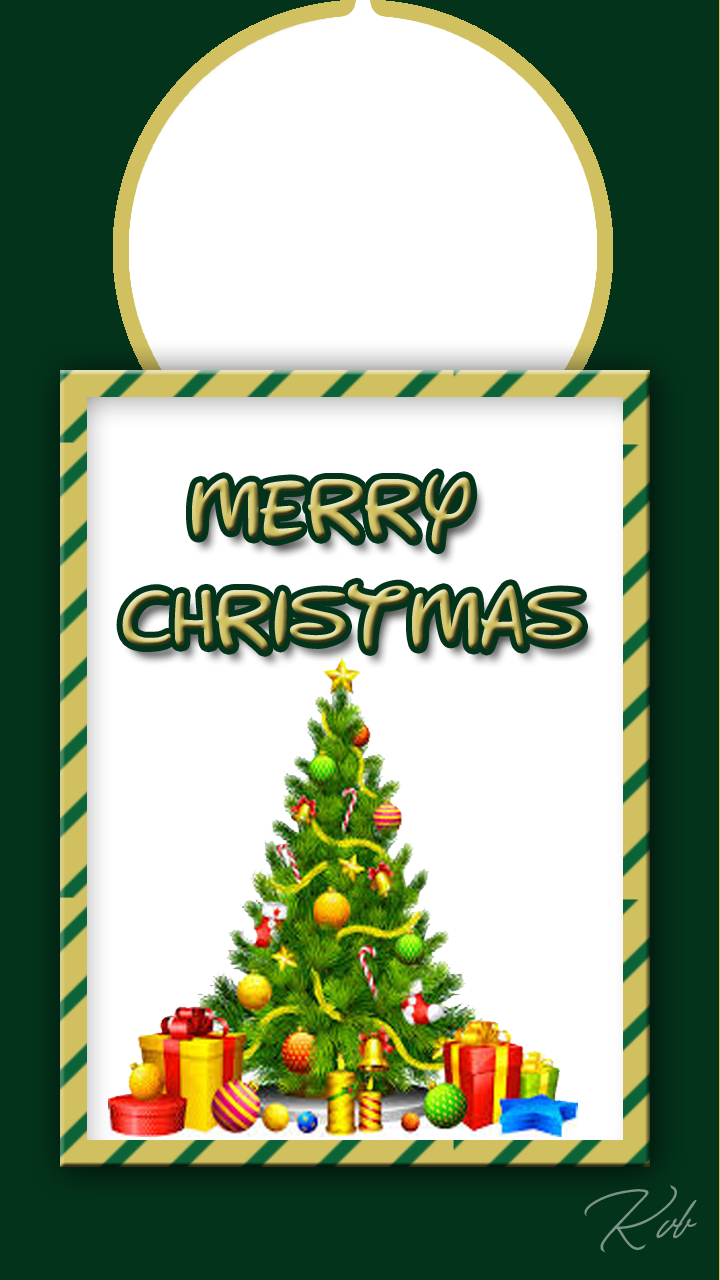 Green Christmas Frame - Pillow Case,neartime Xmas Christmas Tree Sofa Bed Home (720x1280), Png Download