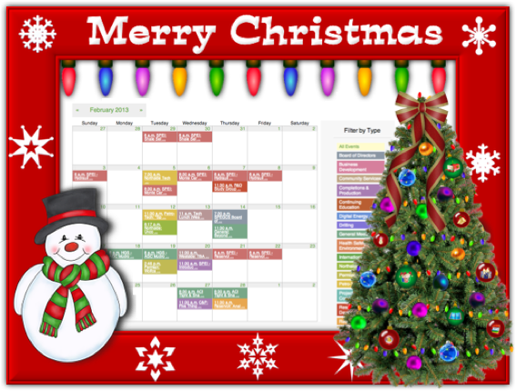 Merry Christmas Frame Spegcs Calendar - Cute Christmas Frame Png (600x452), Png Download