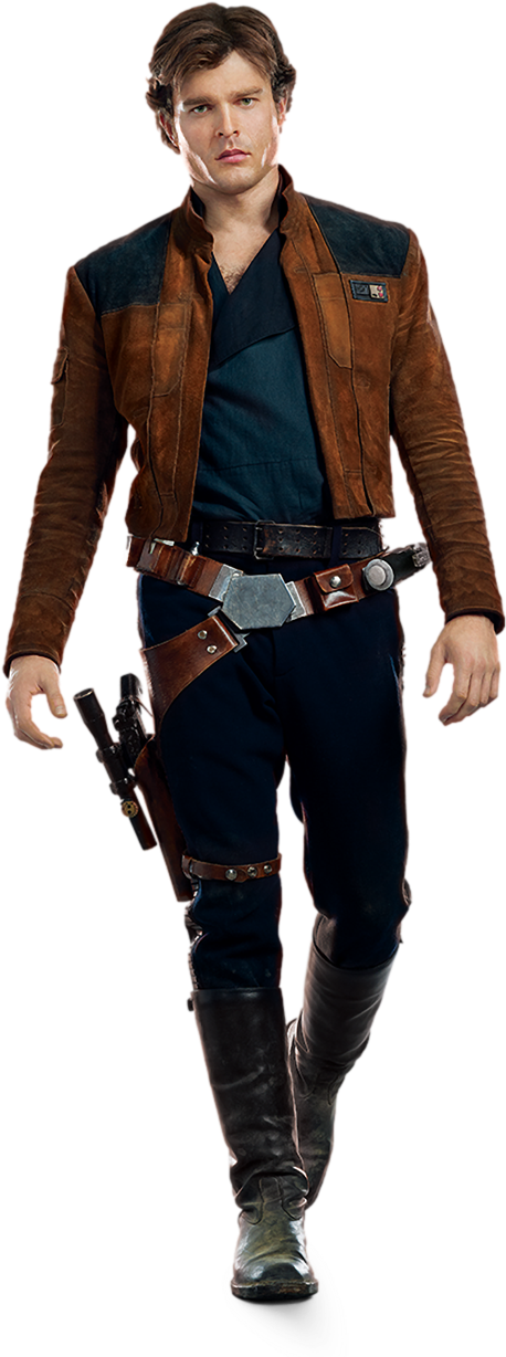 Han Solo A Star Wars Story Cut Out Characters With - Young Han Solo Costume (1199x1280), Png Download