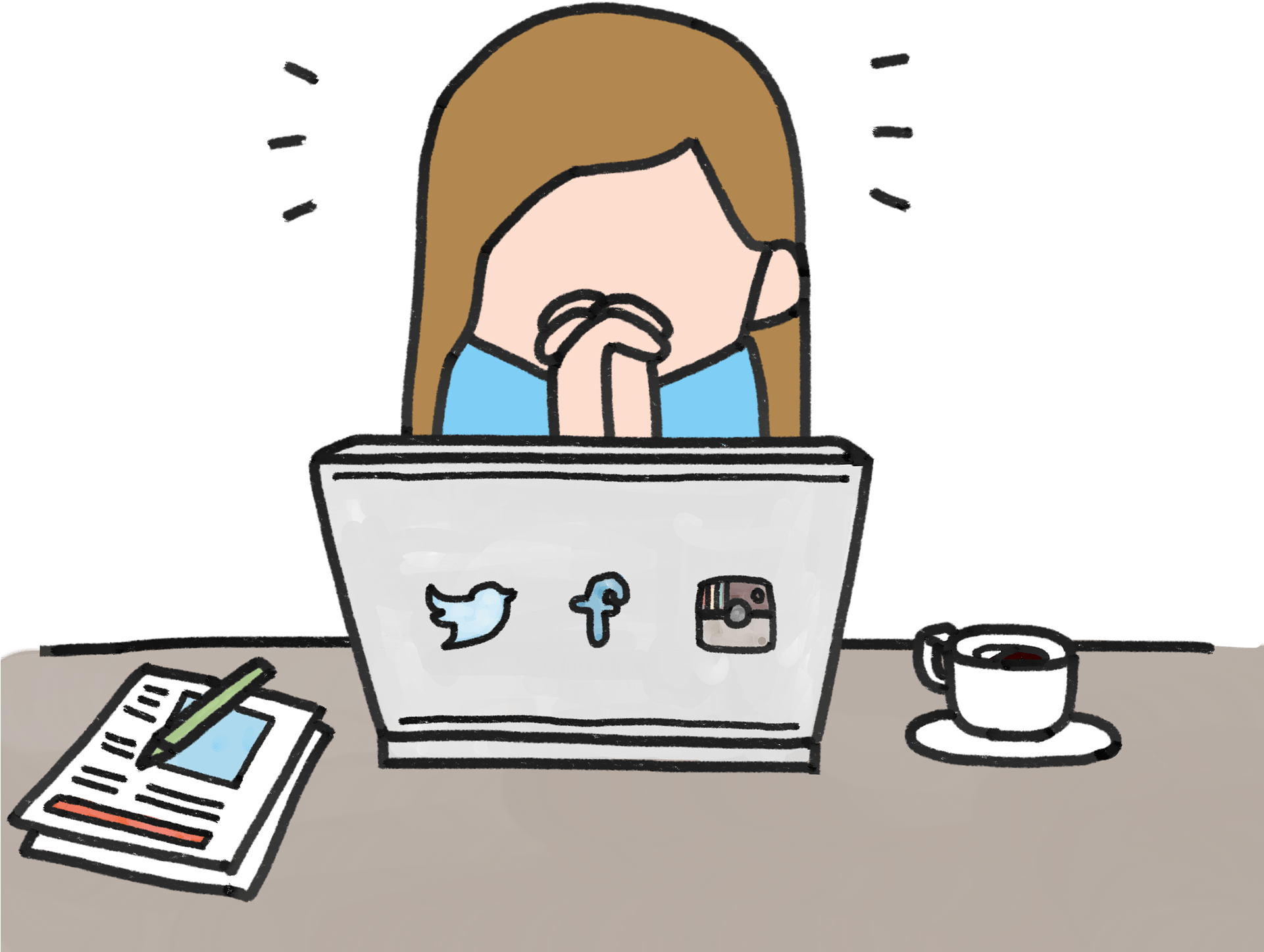 Seguidores Redes Sociales - Angry Email Cartoon (1024x796), Png Download