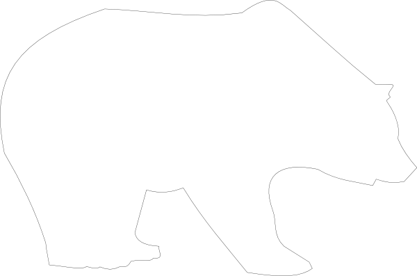 Bear For Laser Cutout Clip Art (600x397), Png Download