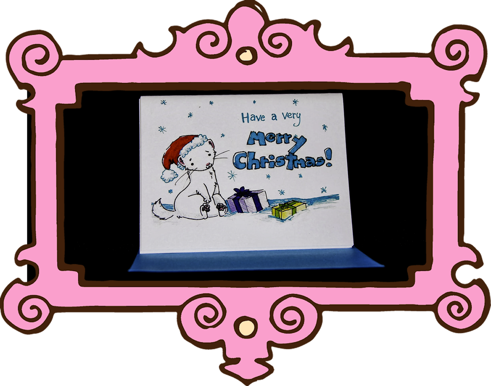 Merry Christmas Text Clipart Gucci - Frame Black And White Clip Art (1000x787), Png Download