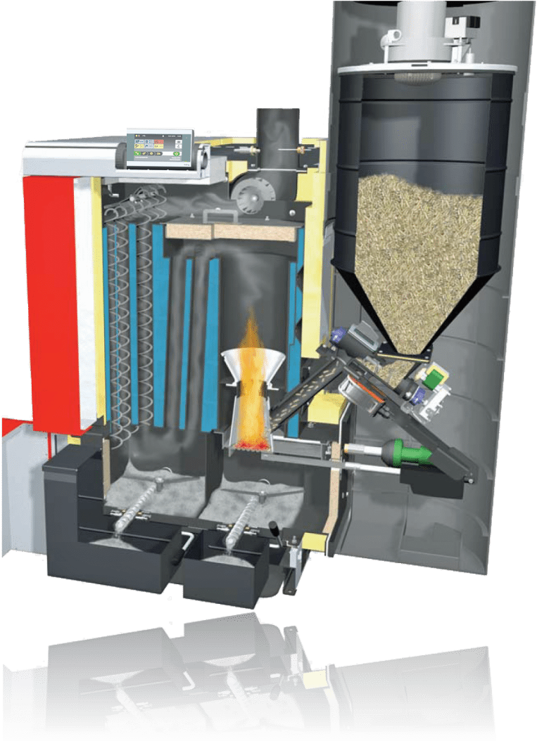 Froling P4 Front Cross Shadow - Pellet Boilers (1421x1080), Png Download