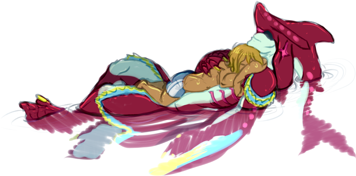 [p] Rest By Derangedleech - Link And Sidon Gay (1559x738), Png Download