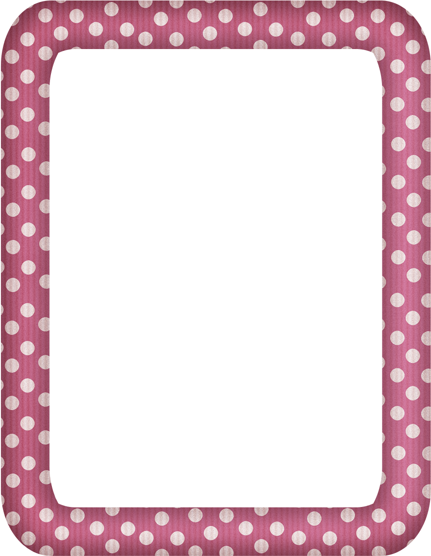 Free Faded Pink Polka Rectangle Digi Scrapbook Frame - 2 Frame For Baby Scrapbook Png (951x1200), Png Download