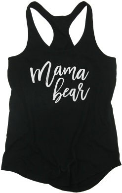 Mama Bear Tank - Bear O-neck Long Sleeve T-shirt Casual Women Color (400x400), Png Download