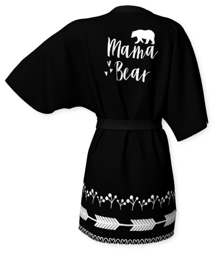 Mama Bear Kimono Robe - Kimono (1024x914), Png Download