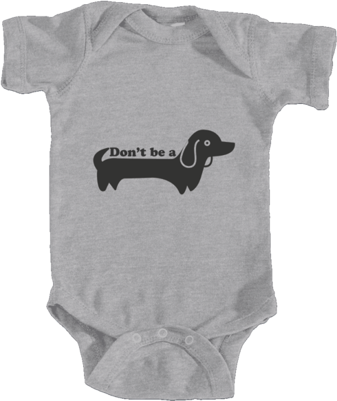 Don't Be A Wiener Dog/dachshund - New To The Tribe Onesie (600x600), Png Download