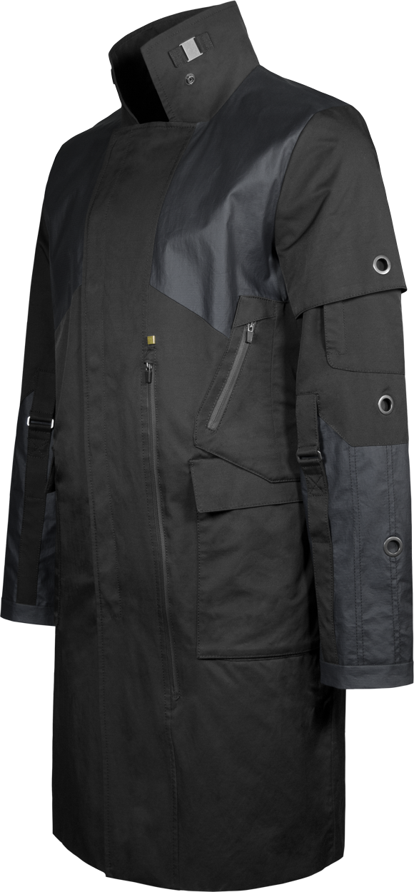 Adam Jensen Coat - Fashion (580x1250), Png Download