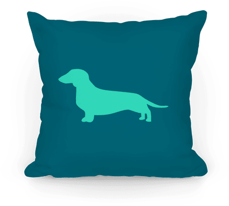 Teal Wiener Dog Pillow - Going For A Nap (484x484), Png Download