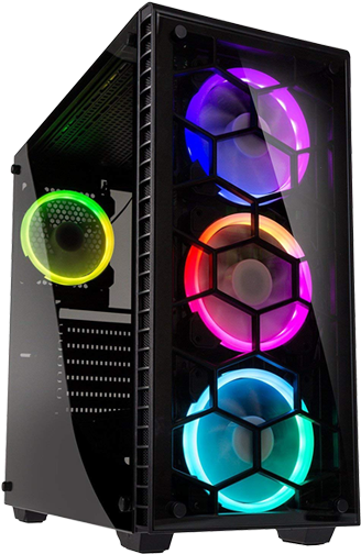 Black Friday - Kolink Observatory Rgb Midi Tower (500x545), Png Download