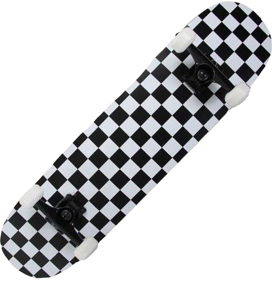 Checkered Checkers Checker Skateboard Board Moodboard - Checkered Skateboard (942x985), Png Download