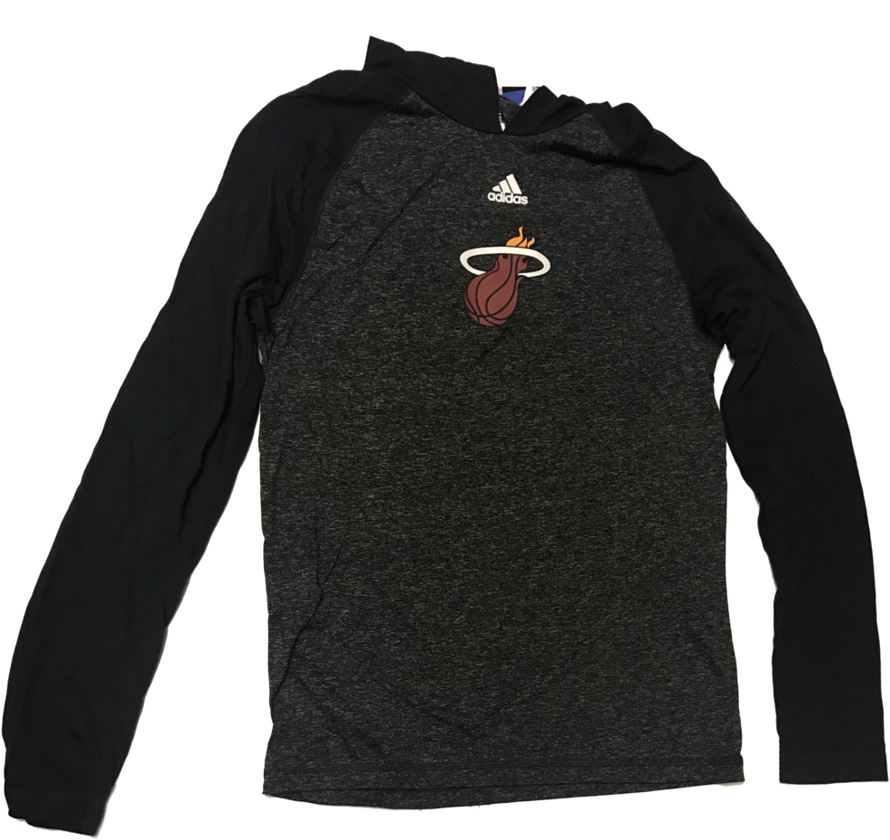 Miami Heat Adidas Ultimate Long Sleeve Hoodie - Miami Heat (1024x939), Png Download