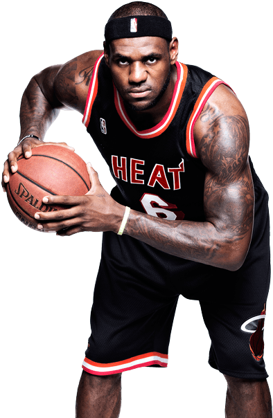 Free Lebron James Heat Png - Old Miami Heat Jersey (393x621), Png Download