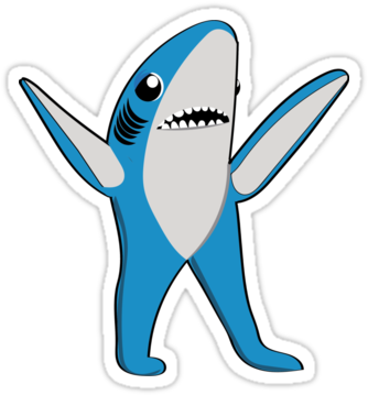 "left Shark " Stickers By Joserubio - Left Shark Cartoon (375x360), Png Download