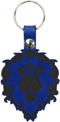 Alliance Leather Key Chain - World Of Warcraft (415x415), Png Download