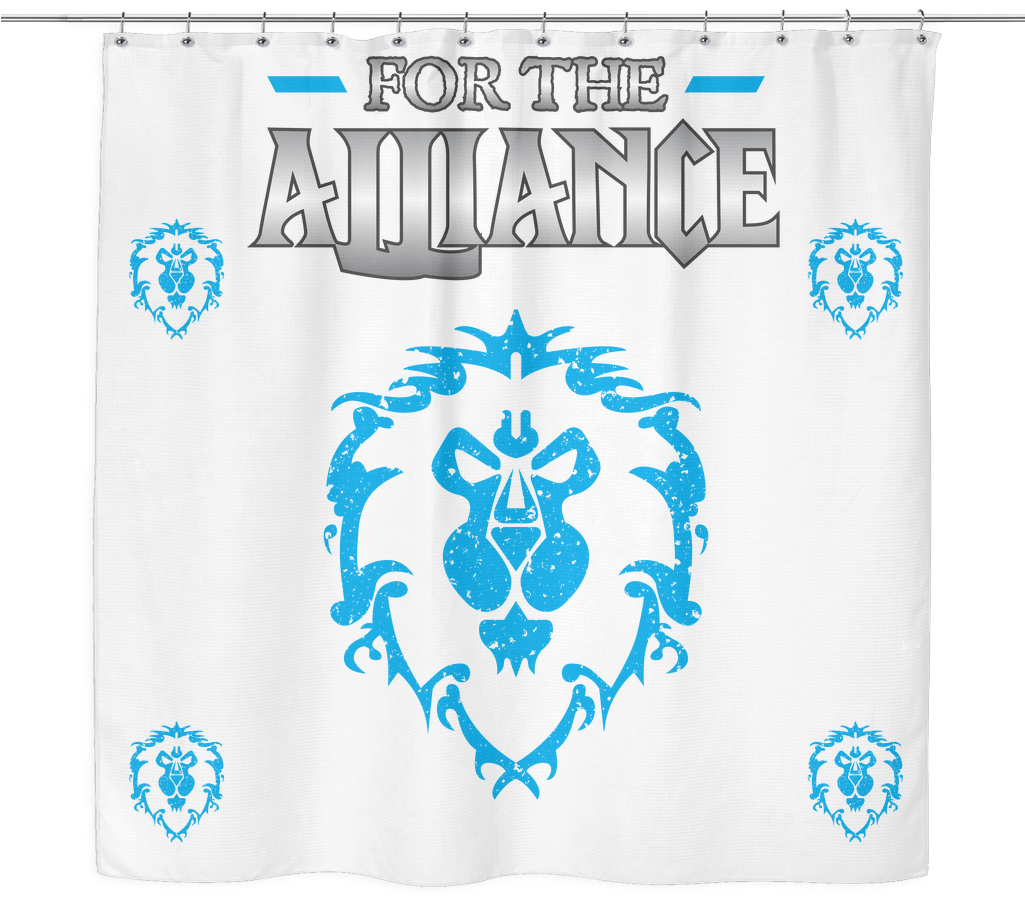 World Of Warcraft "for The Alliance" Shower Curtain - Wow Alliance (1024x1024), Png Download