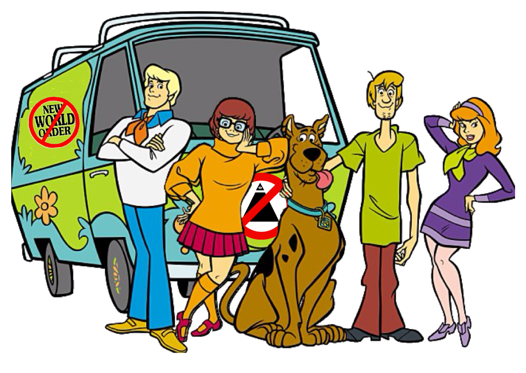 Paranormal Research, Scooby Doo, Google Search - Scooby Doo Gang With Van (1743x1233), Png Download