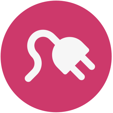 Ultimate Outlook Plug-in - Plug Icon Circle (388x386), Png Download