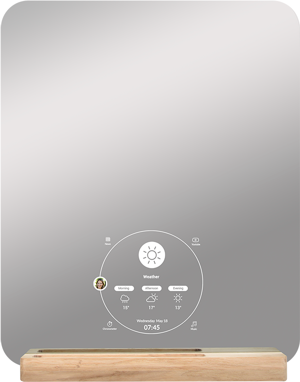 "fully Customizable" - Led Spiegel Miralite Connect Smart (1000x873), Png Download