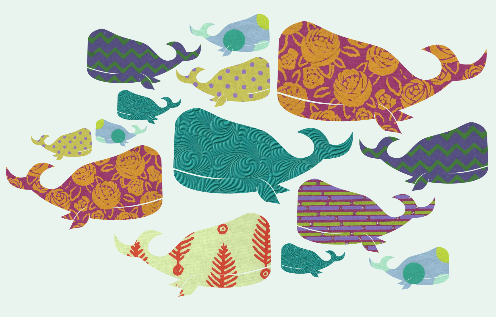 Whales2 - Illustration (1667x1067), Png Download