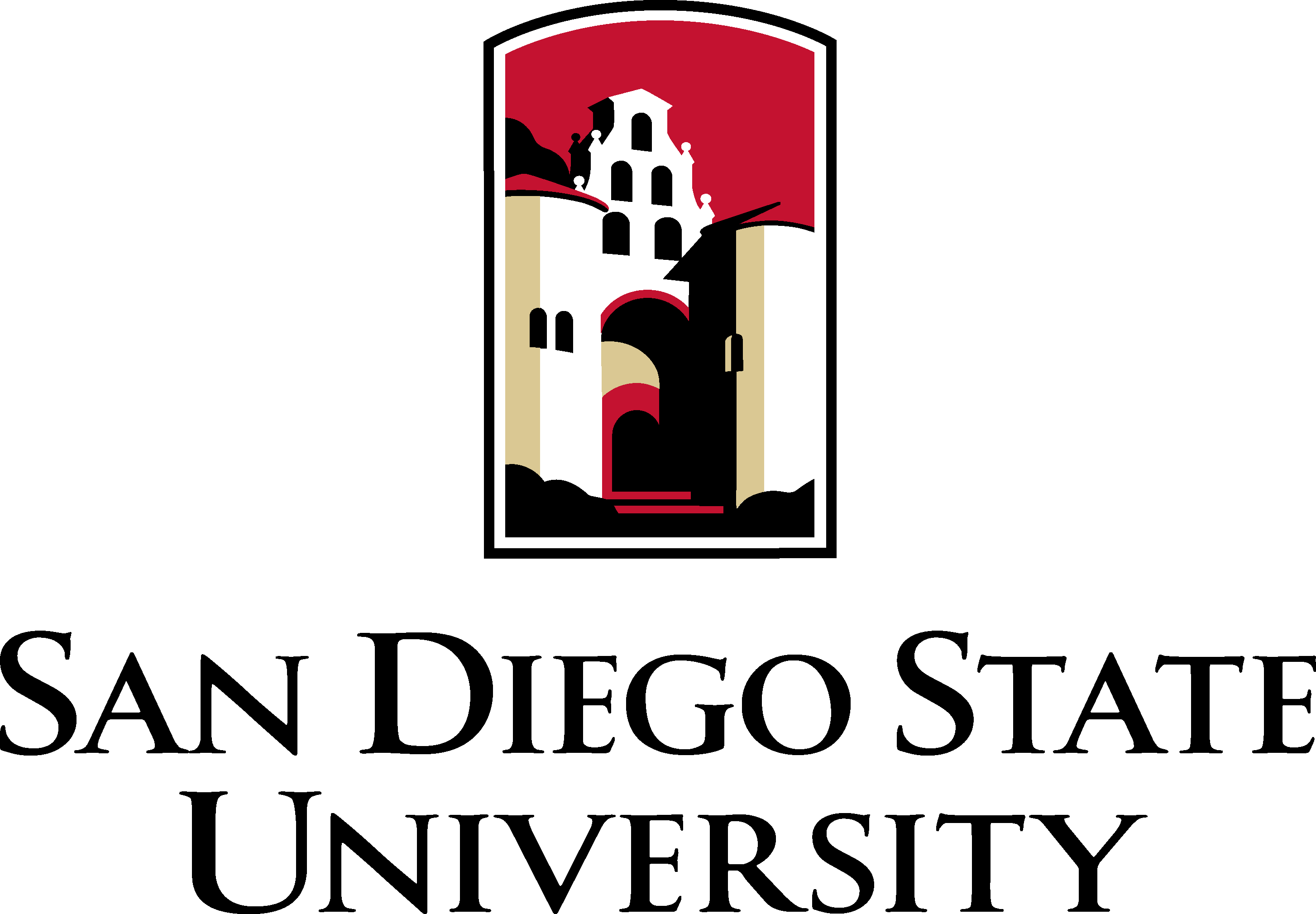 Sdsu Vertical Logo - California State University San Diego Logo (2907x2019), Png Download