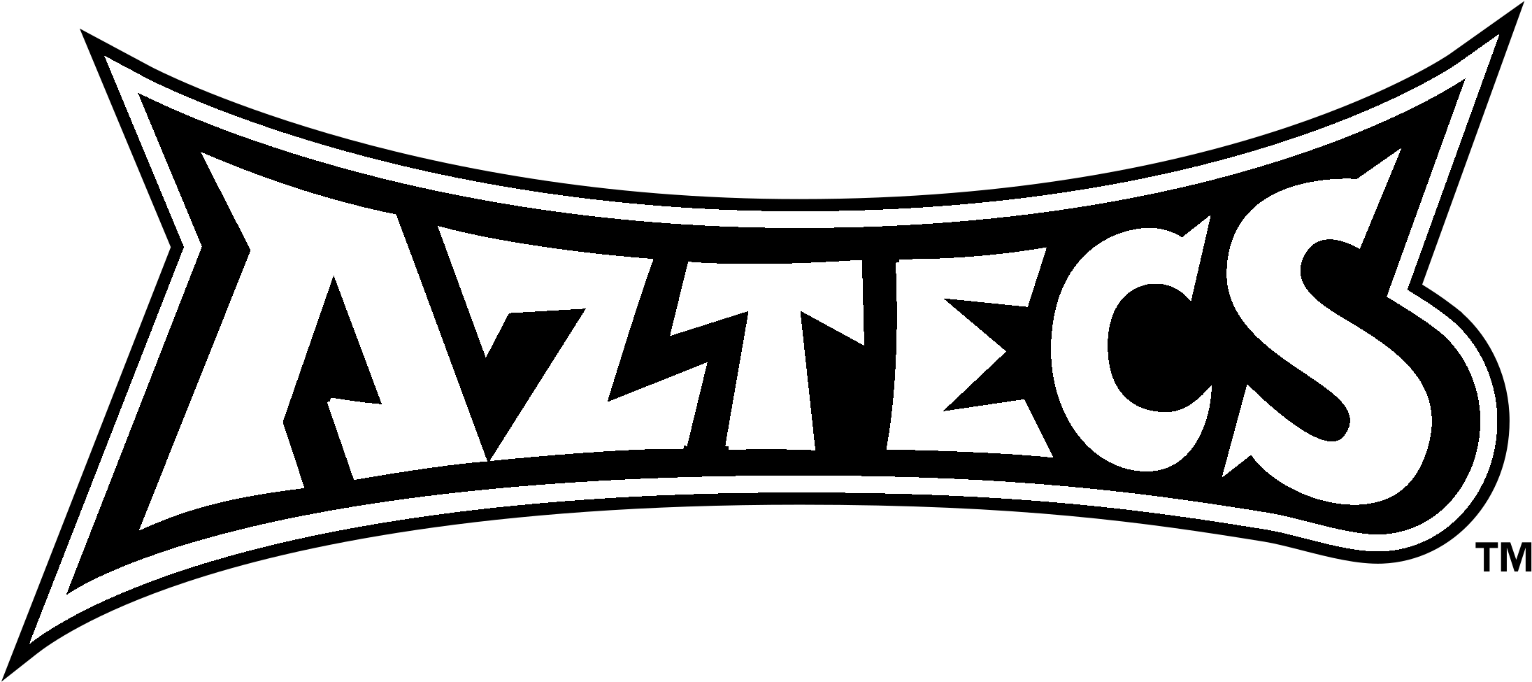 San Diego State Aztecs Logo Black And White - Aztecs Logo Png San Diego Text (2400x2400), Png Download