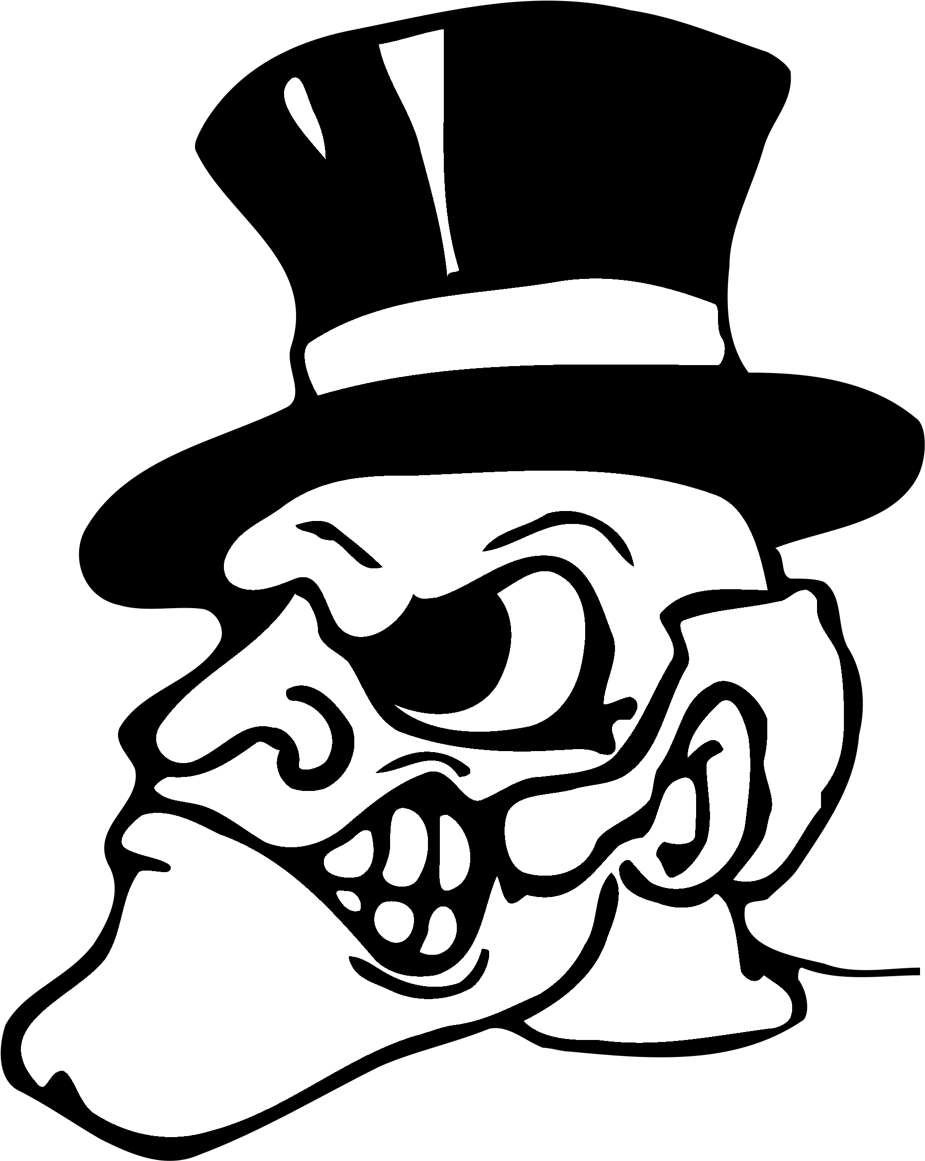 Wake Forest Demon Deacons Logo Black And White - Wake Forest University (2400x2400), Png Download