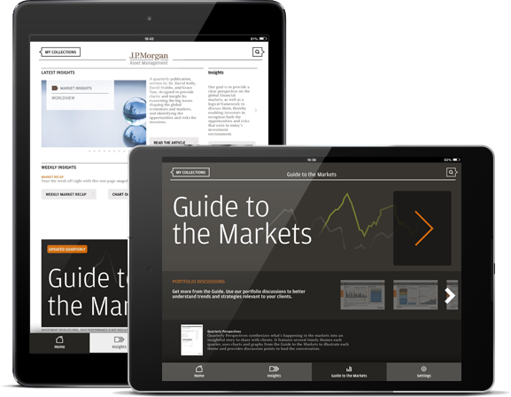 Ipad Video Screen - Jp Morgan Insights App (577x448), Png Download