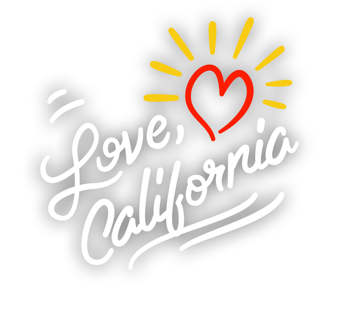 Love, California - California (1242x1102), Png Download