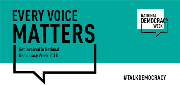 The Government Has Produced Social Media Material In - National Democracy Week 2018 (614x307), Png Download